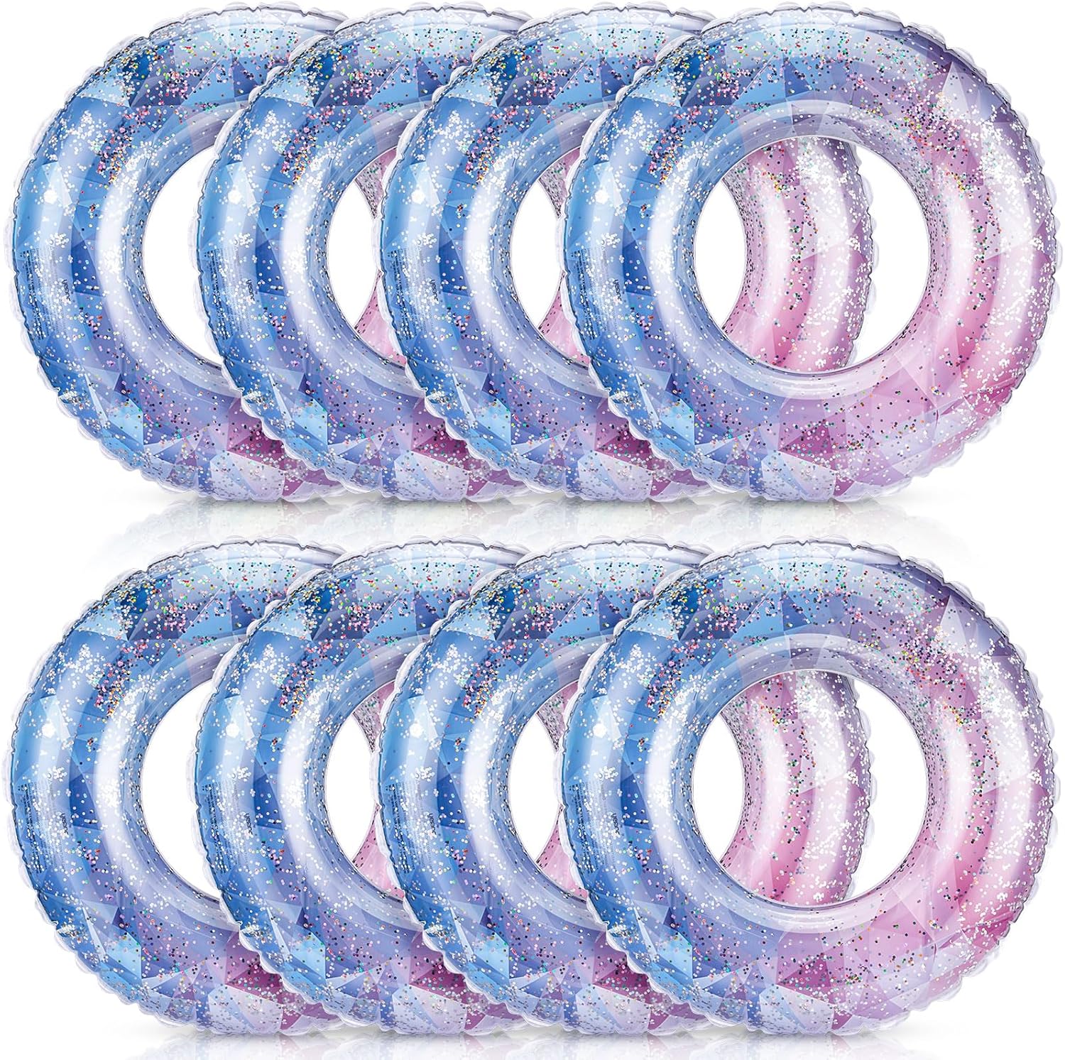 Pool Float Ring Inflatable - 8 Pcs Inflatable Pool Floats Toys