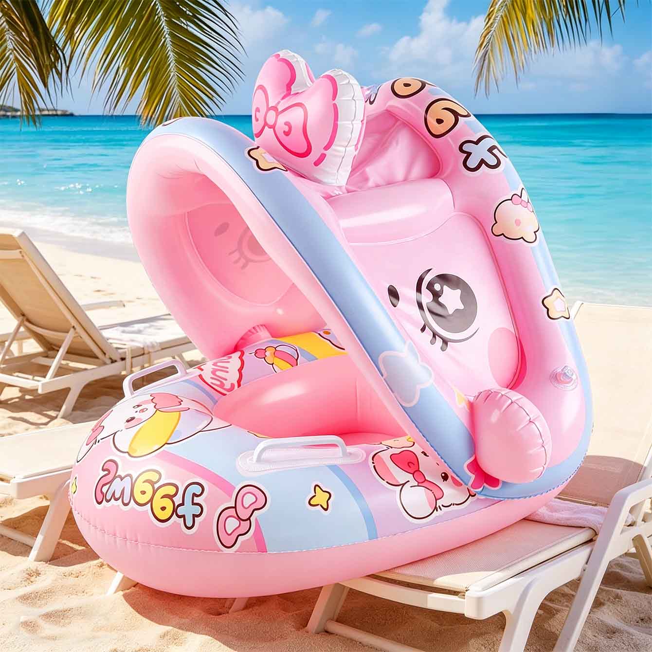 1PC Inflatable Pool Float Seat - огляд і ціна Pool Float Ring Inflatable
