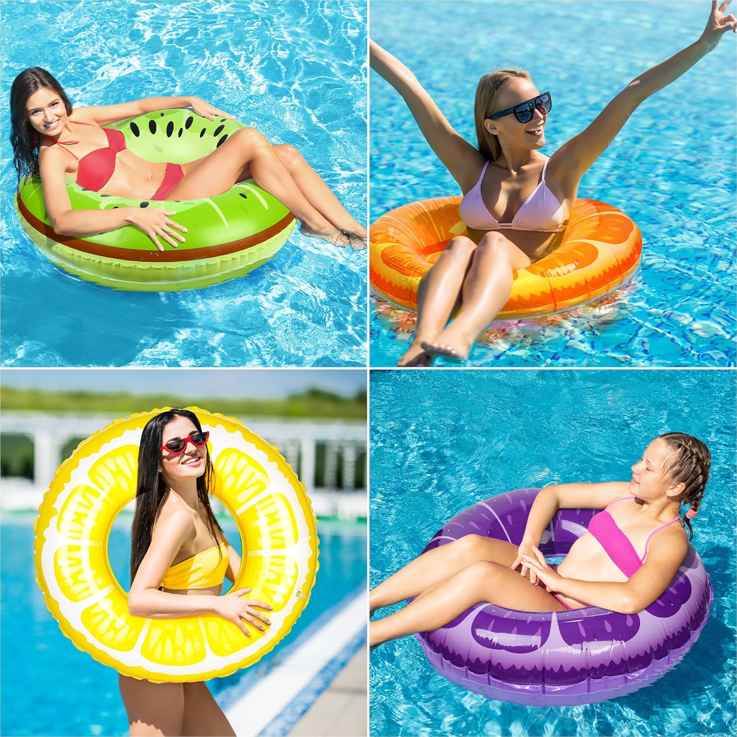 8 Pack Inflatable Pool Rings S - огляд і ціна Pool Float Ring Inflatable