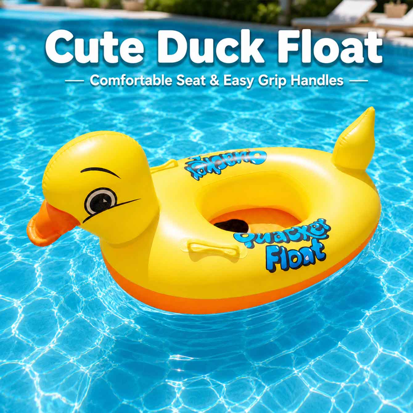 1PC Inflatable Duck Pool Float - огляд і ціна Pool Float Ring Inflatable
