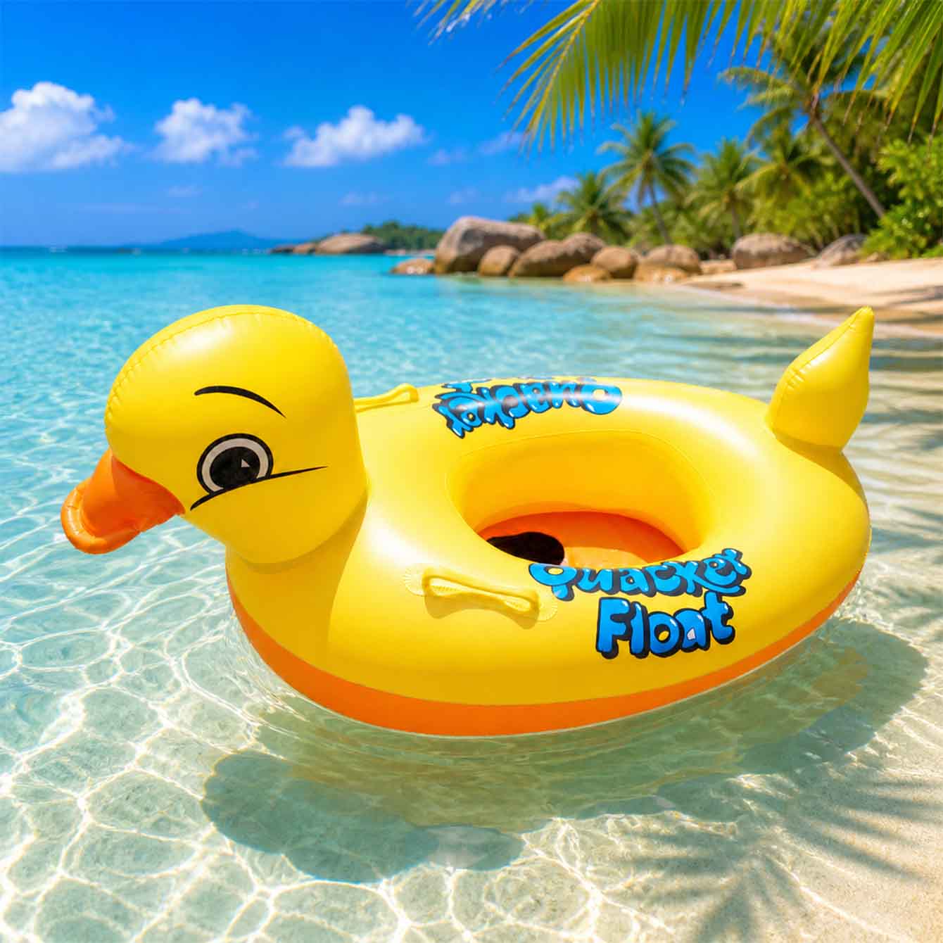 1PC Inflatable Duck Pool Float - огляд і ціна Pool Float Ring Inflatable