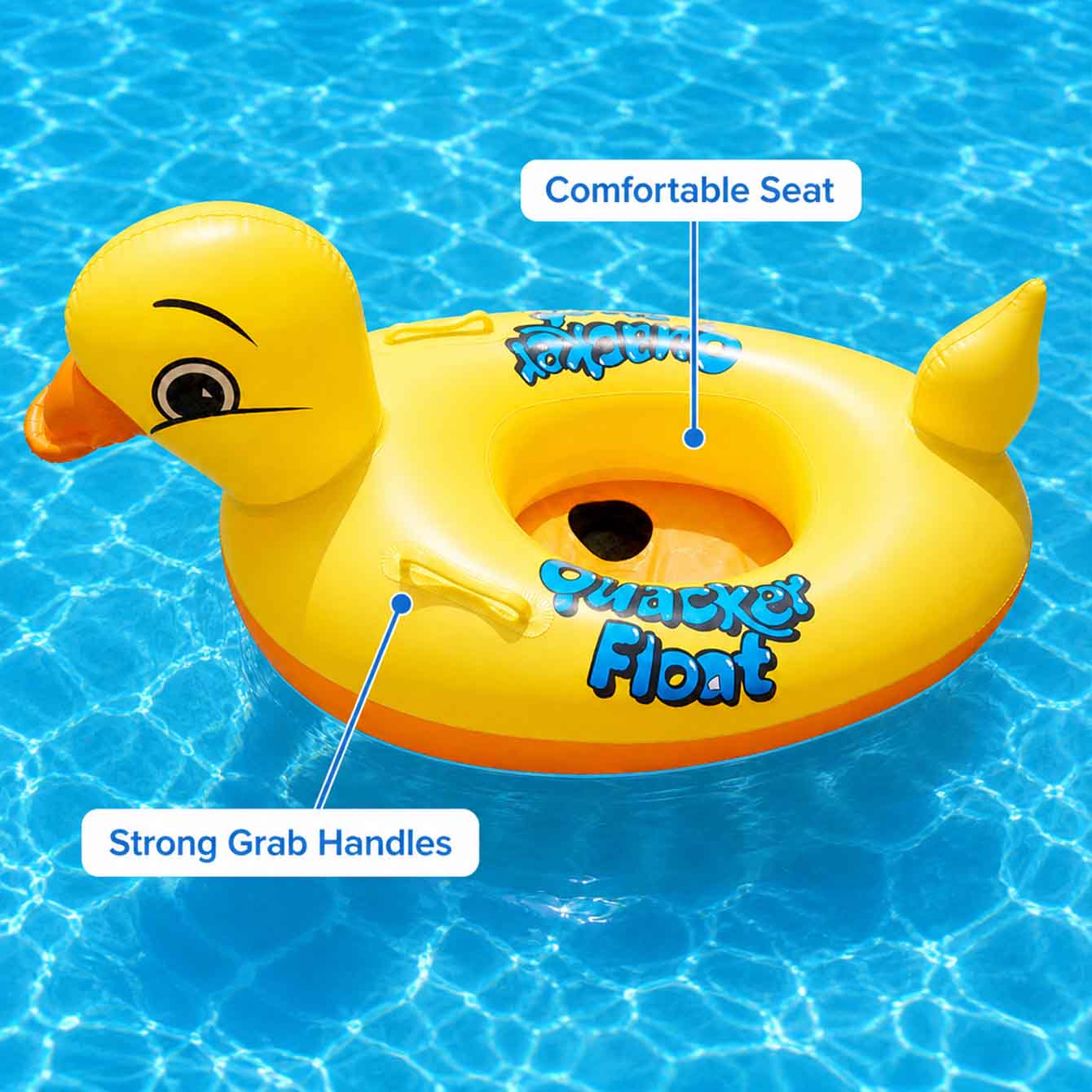 1PC Inflatable Duck Pool Float - огляд і ціна Pool Float Ring Inflatable