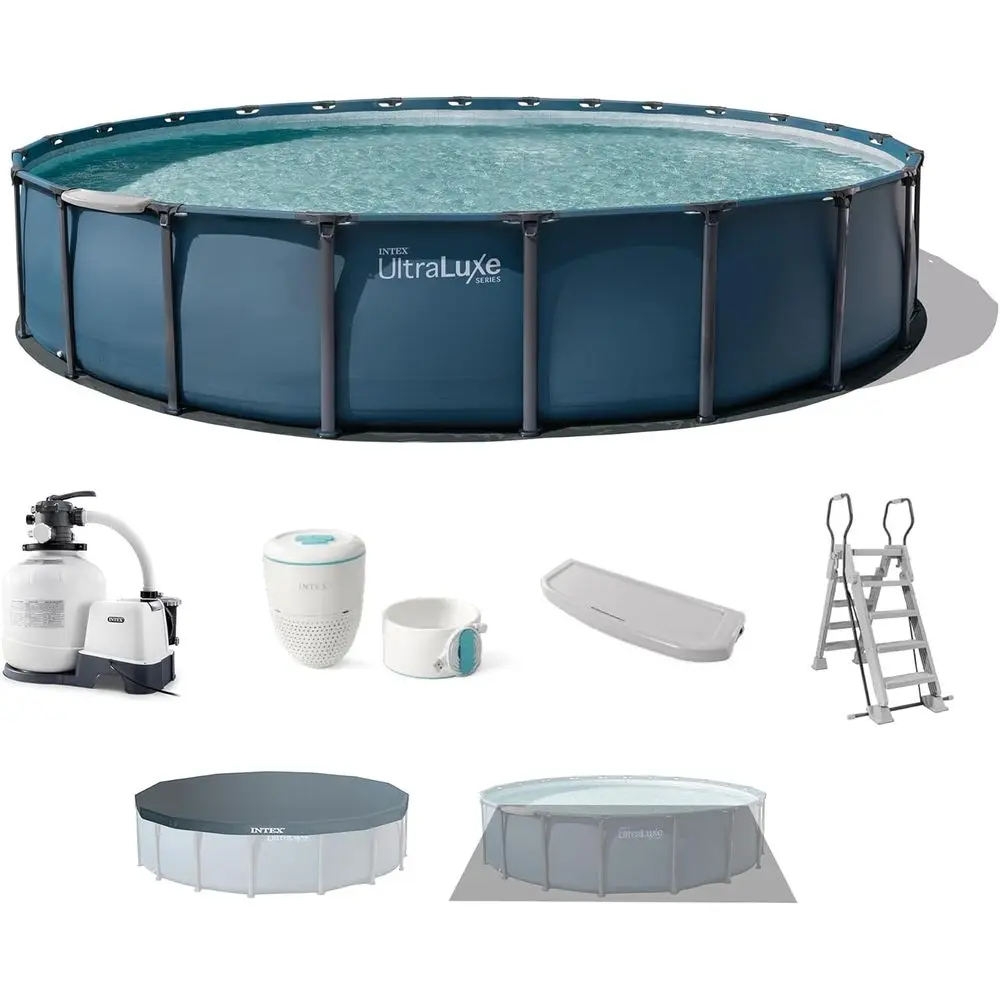 24' x 52 Round Above Ground Po - огляд і ціна Pool Ladder Above Ground