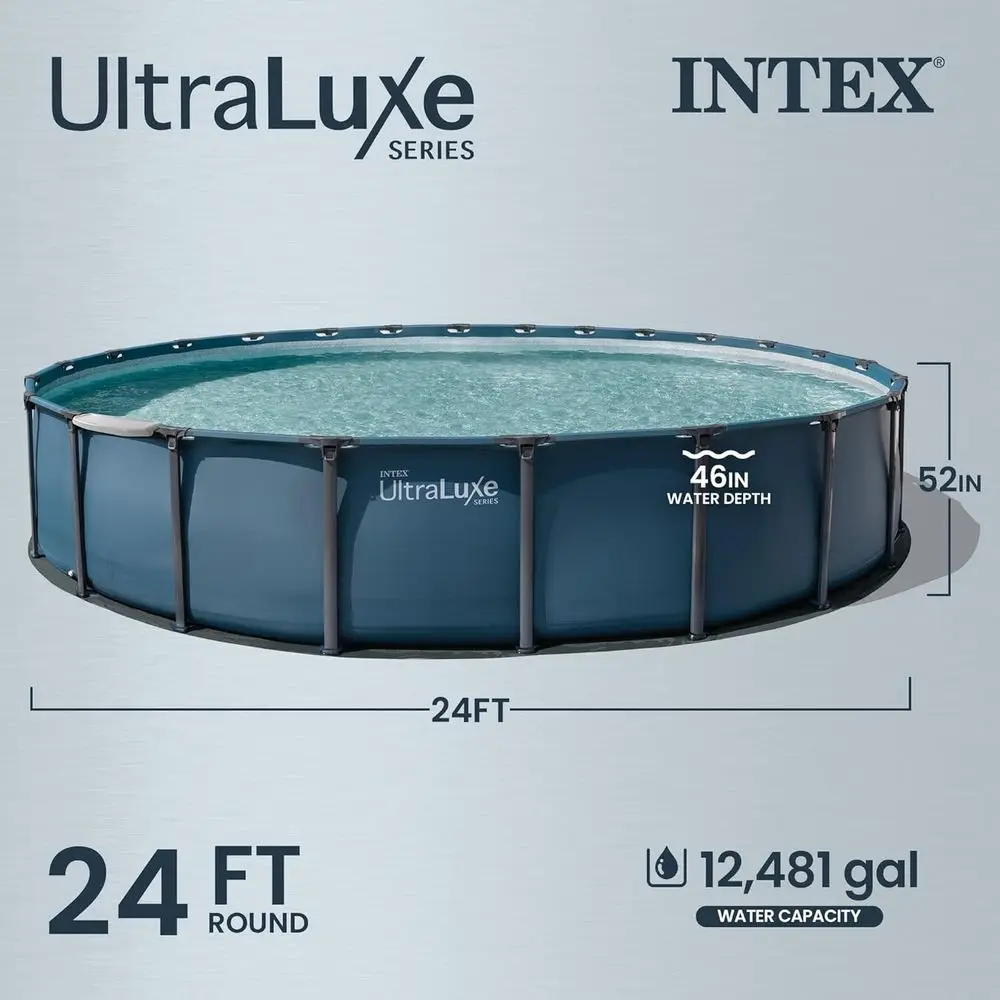 24' x 52 Round Above Ground Po - огляд і ціна Pool Ladder Above Ground