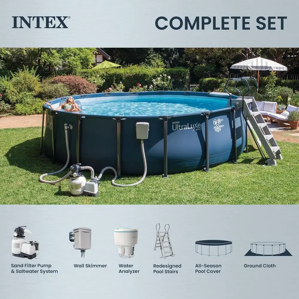 24' x 52 Round Above Ground Po - огляд і ціна Pool Ladder Above Ground