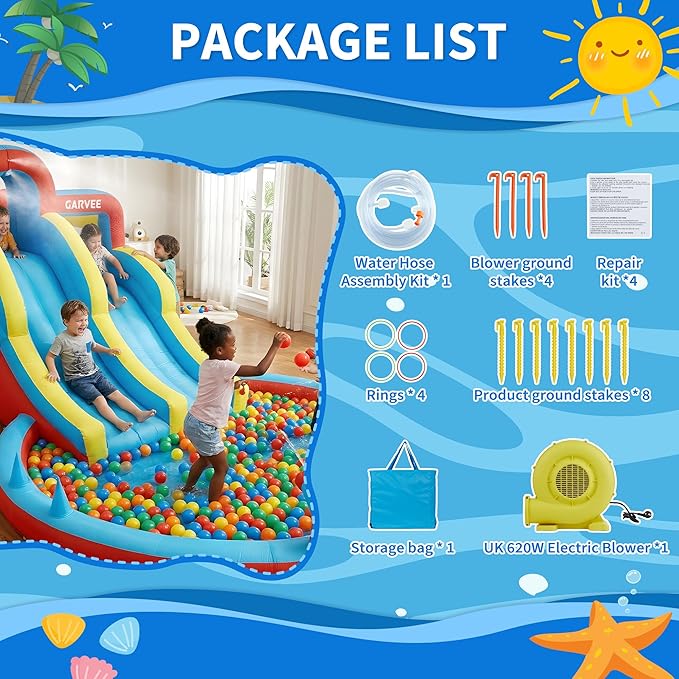 All-Season 8-in-1 Inflatable W - огляд і ціна Water Slide Inflatable