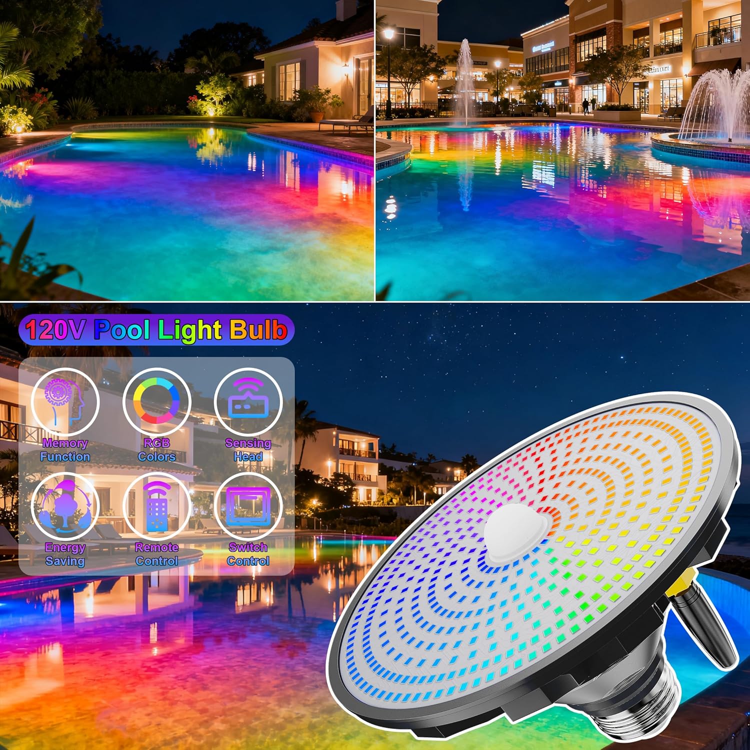Solar Pool Lights All Season M - огляд і ціна Pool Light Solar Rechargeable