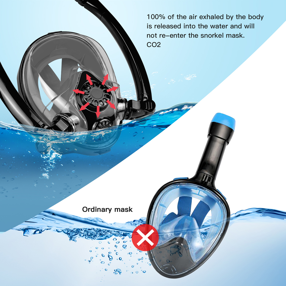 QDWETS 0.5L Mini Scuba Diving  - огляд і ціна Snorkel Mask Full Face