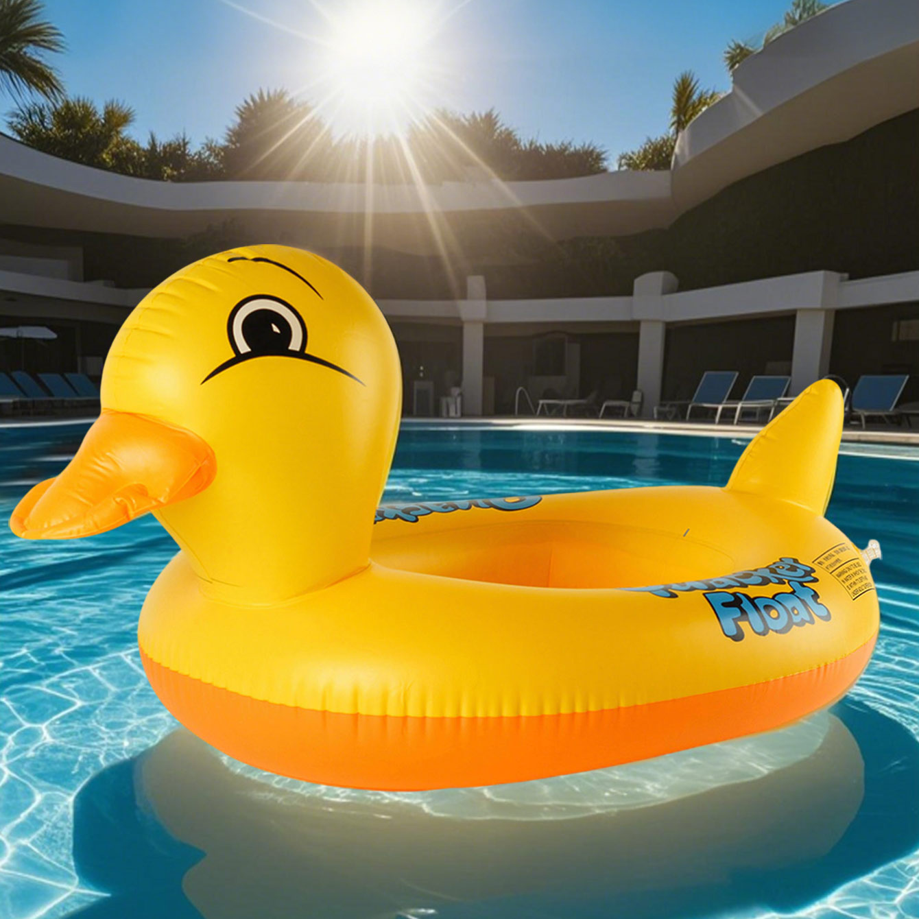 1PC Duck-shaped Thickened Infl - огляд і ціна Pool Float Ring Inflatable