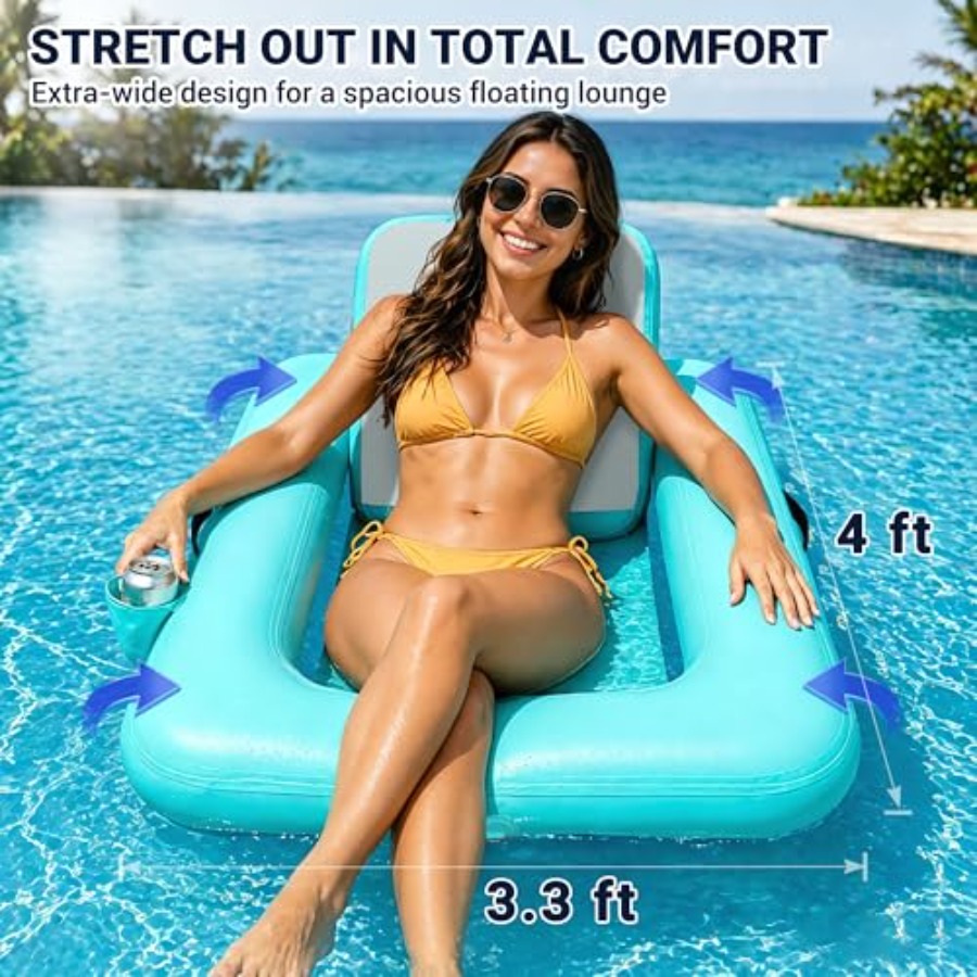 Floating Chairs with Backrest  - огляд і ціна Pool Lounger Inflatable