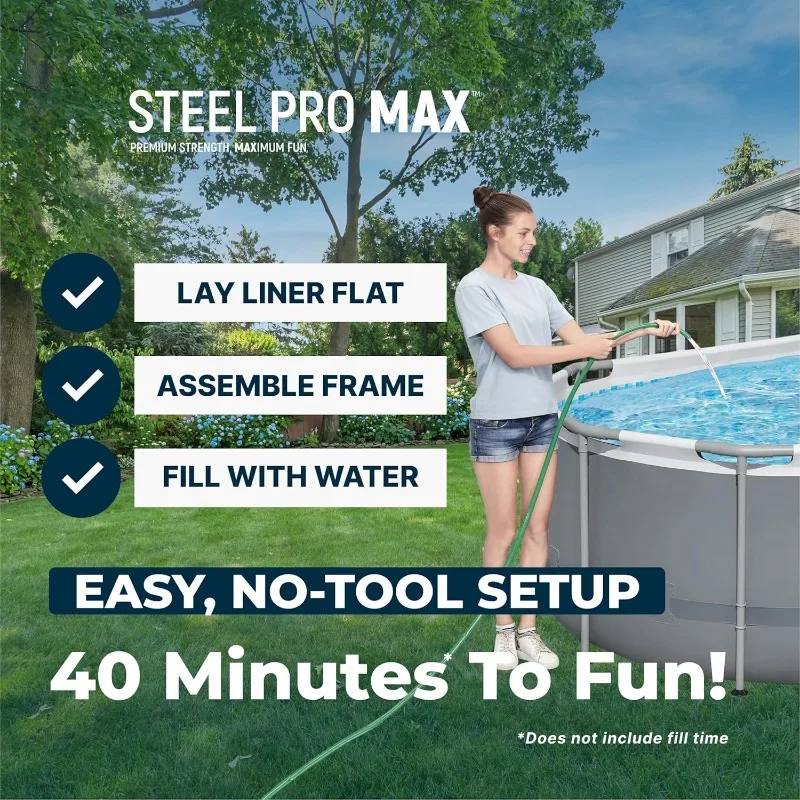Bestway Steel Pro MAX 14' x 8' - огляд і ціна Pool Ladder Above Ground