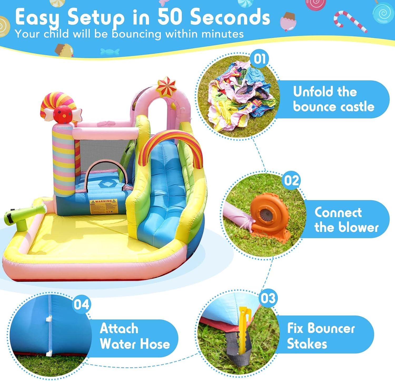 Inflatable Bounce House for Bi - огляд і ціна Water Slide Inflatable