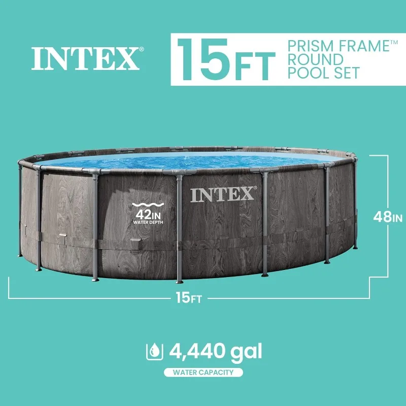 Intex Greywood Prism Frame 15' - огляд і ціна Pool Ladder Above Ground